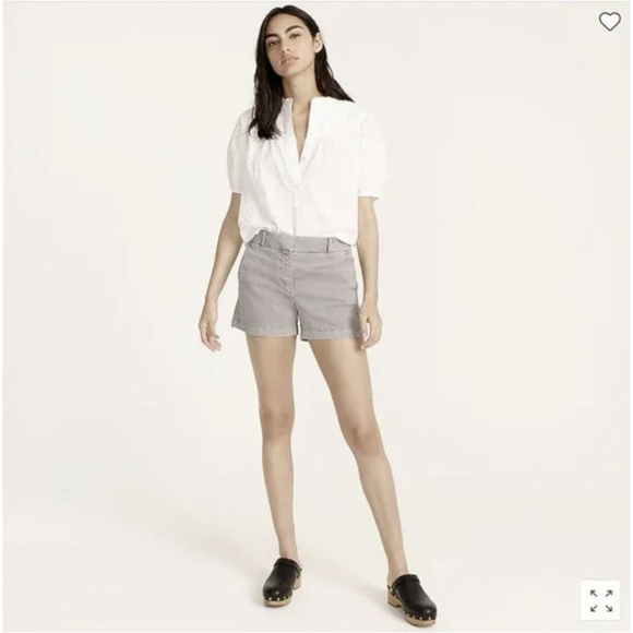 NEW J. Crew Chino Gray Cotton Blend 4in Shorts Style G2331 Size 00 - Picture 1 of 15